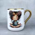 Kubek przestań zapierdalać - odpocznij (mała złośnica) 330ml złoty