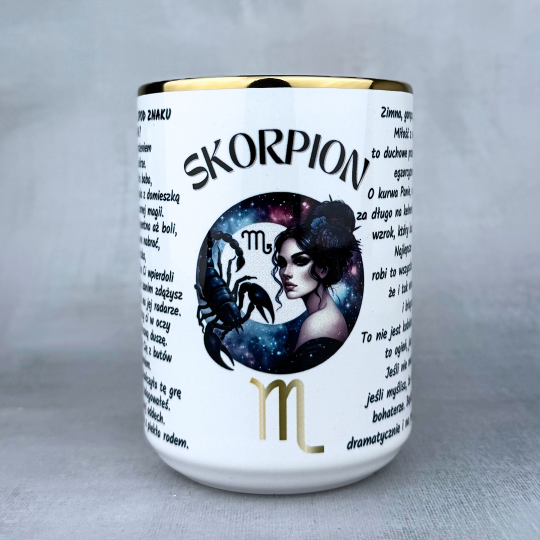 Kubek skorpion dla niej znaki zodiaku