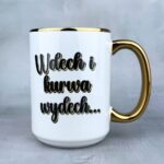 Kubek wdech i kurwa wydech nowy złoty 450ml