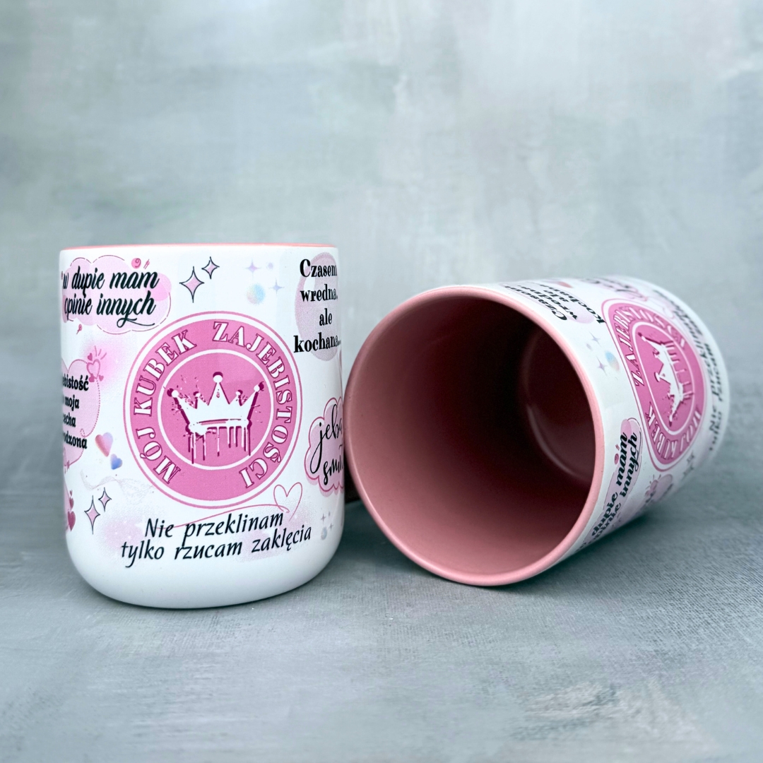 Mój kubek zajebistości (Pink) różowy
