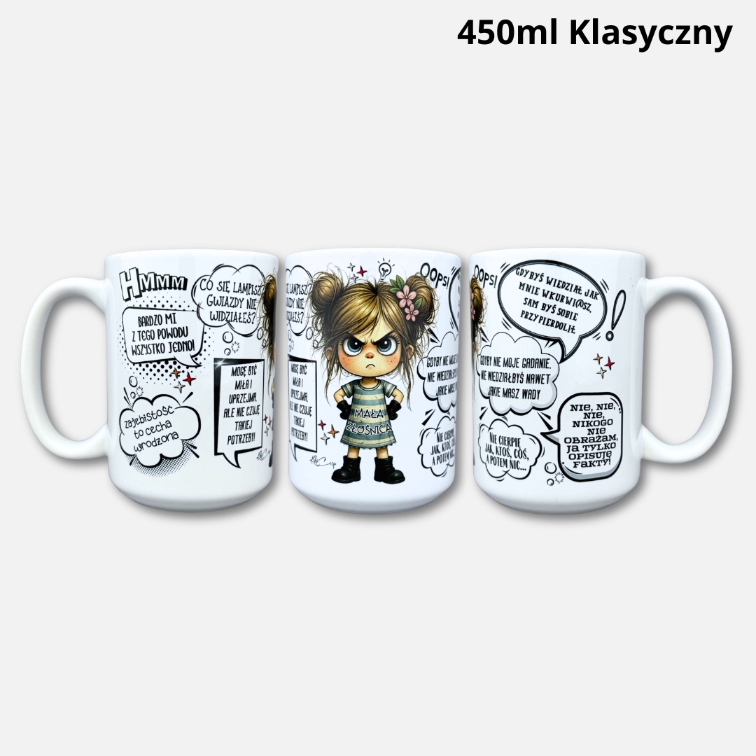 Kubek Mała Złośnica NOWOŚĆ 2026 450ml klasyczny biały