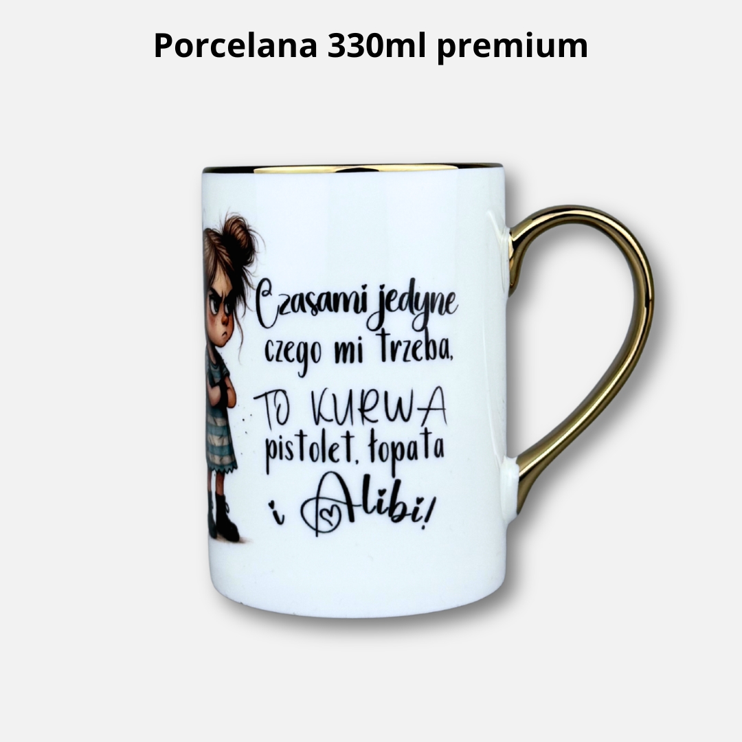 Kubek mam ochotę x Alibi (Mała Złośnica 2026) Kubek czasami mam ochotę x alibi (mała złośnica) 330ml porcelana premium nowość