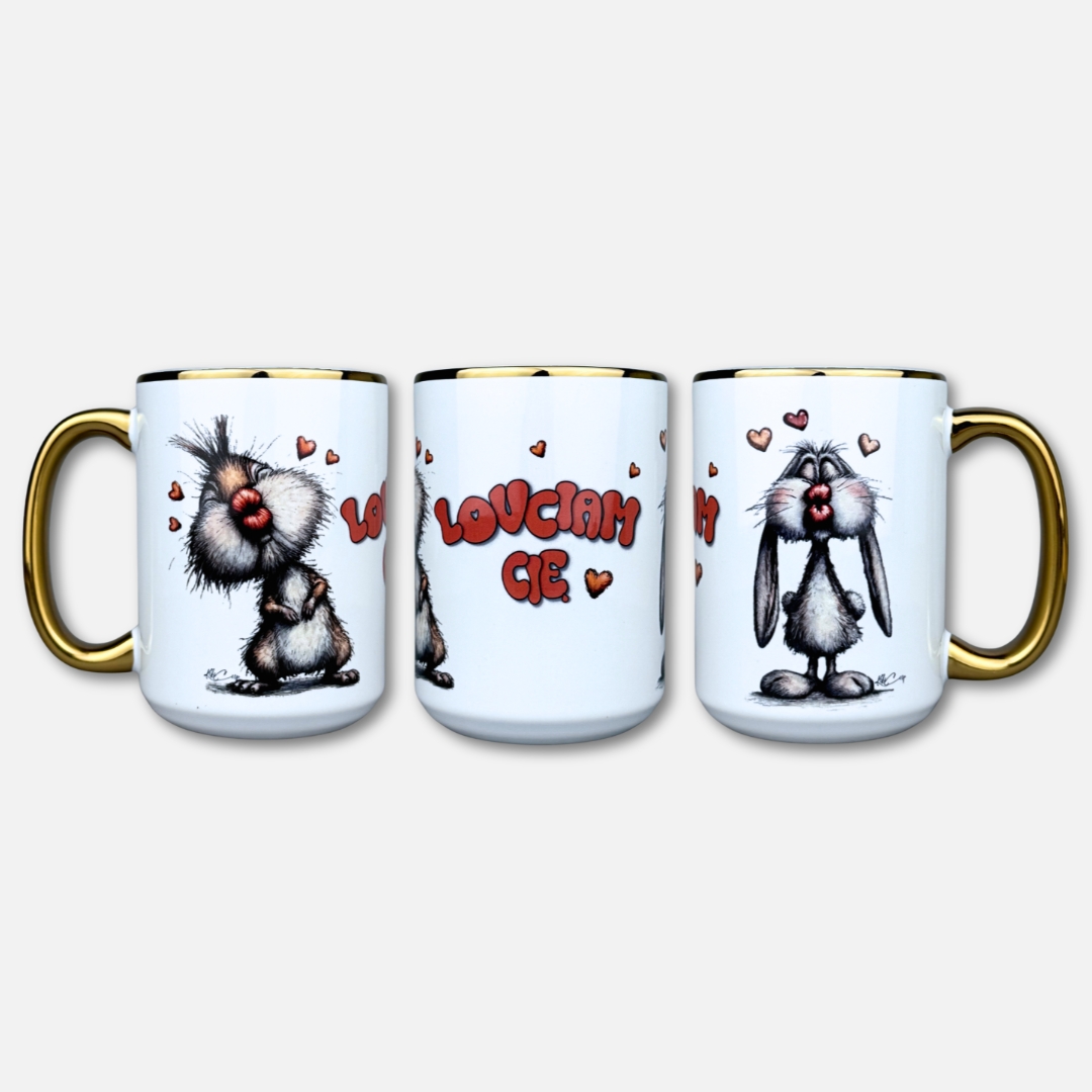 Kubek lovciam cię złoty 450ml