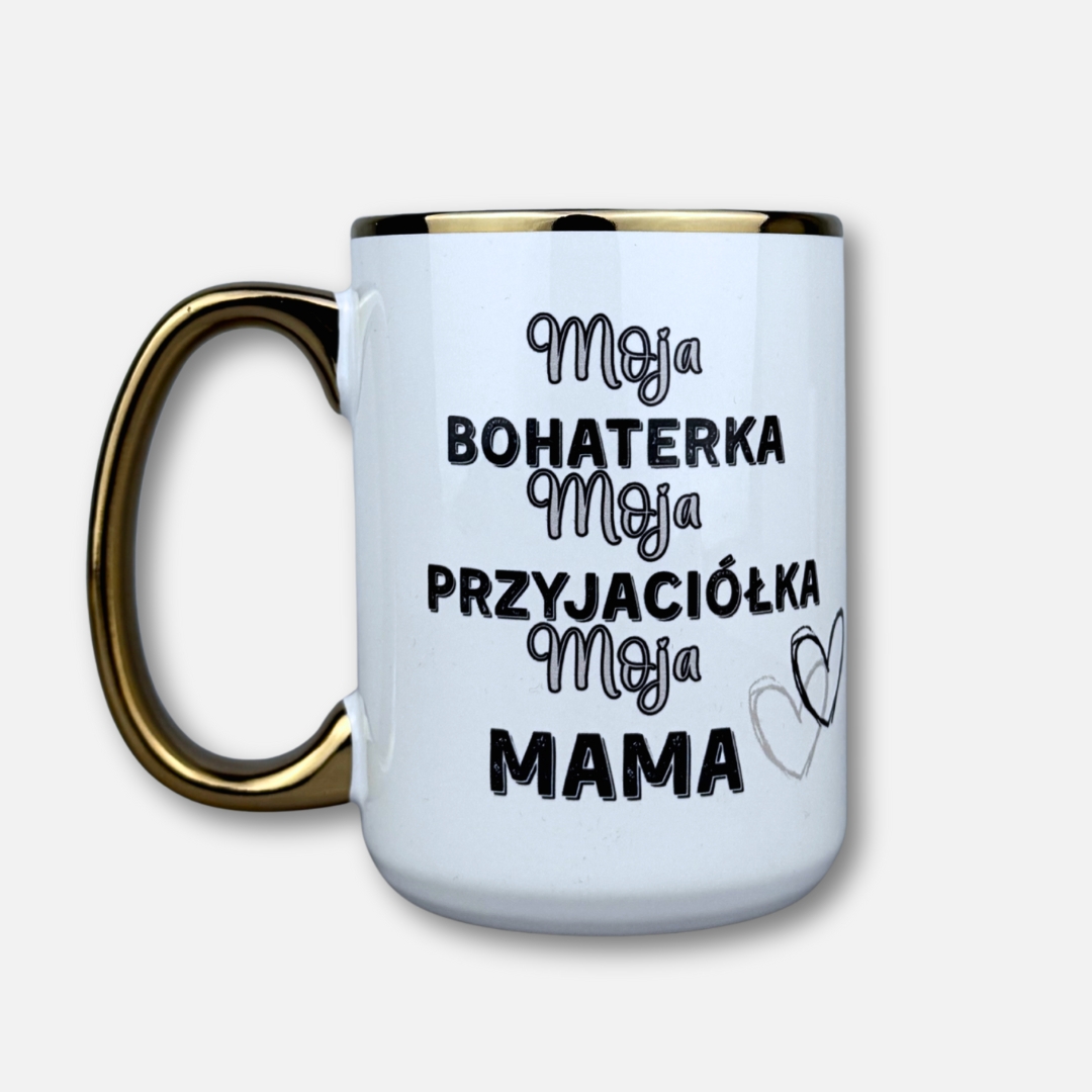 Kubek moja mama (lwica) złoty