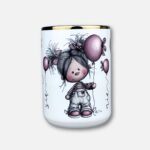 Kubek nie zesraj się (baloniki) klasyczny biały 450ml złoty premium