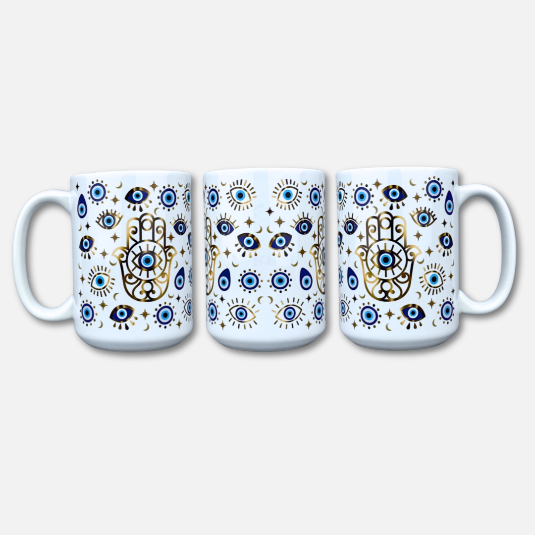 Kubek oko proroka klasyczny biały 450ml nowość