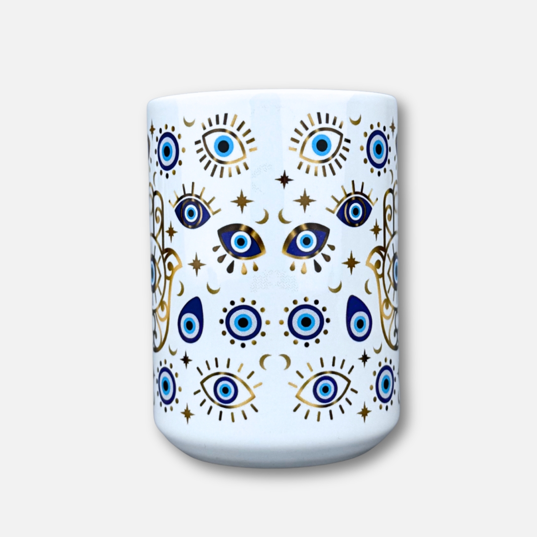 Kubek oko proroka złoty 450ml Kubek oko proroka klasyczny biały 450ml