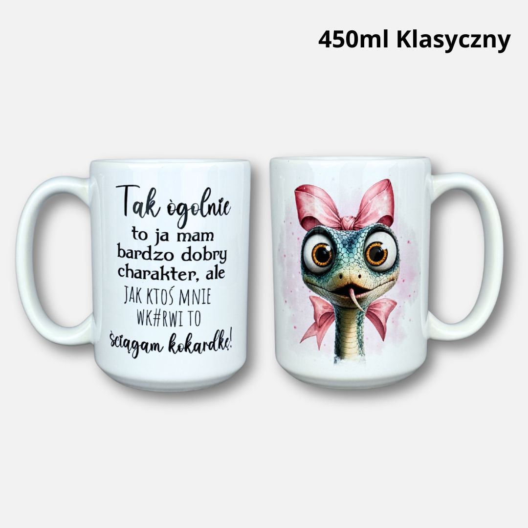 Tak ogólnie to ja mam dobry charakter ale jak ktoś mnie zdenerwuje to ściągam kokardkę