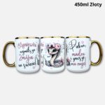 Kubek Agnieszka najmilsza żmija na świecie (personalizowany) 450ml złoty