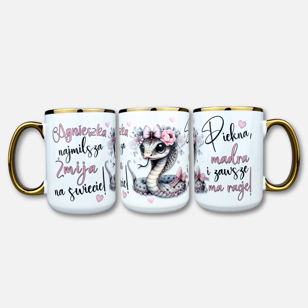 Kubek Agnieszka najmilsza żmija na świecie (personalizowany)