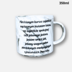 Kubek Jestem oazą spokoju marmurkowy szary 350 rev