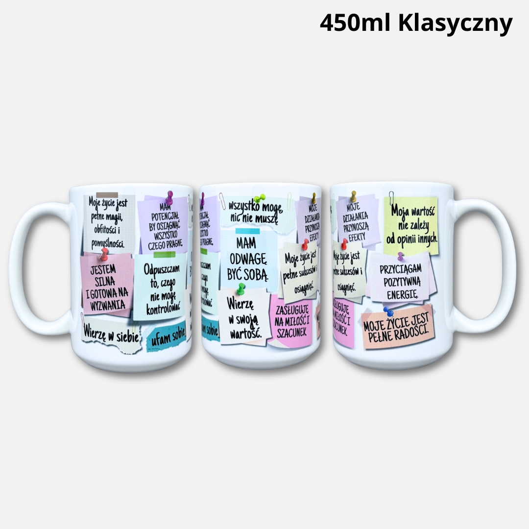 Kubek karteczki 450ml klasyczny