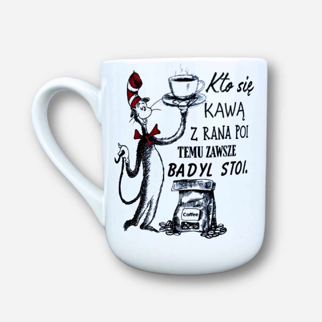 Kubek kto się kawą z rana poi 330ml klasyczny