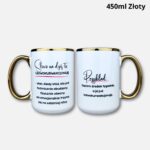 Kubek ledwokurwakcjonuję 450ml złoty
