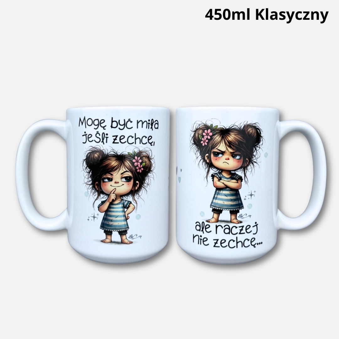 Kubek mogę być miła (mała Złośnica) 450ml klasyczny