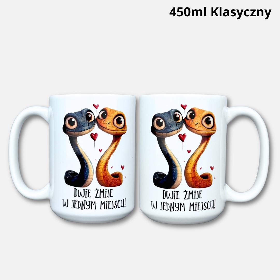 Kubek dwie żmije w jednym miejscu 450ml klasyczny