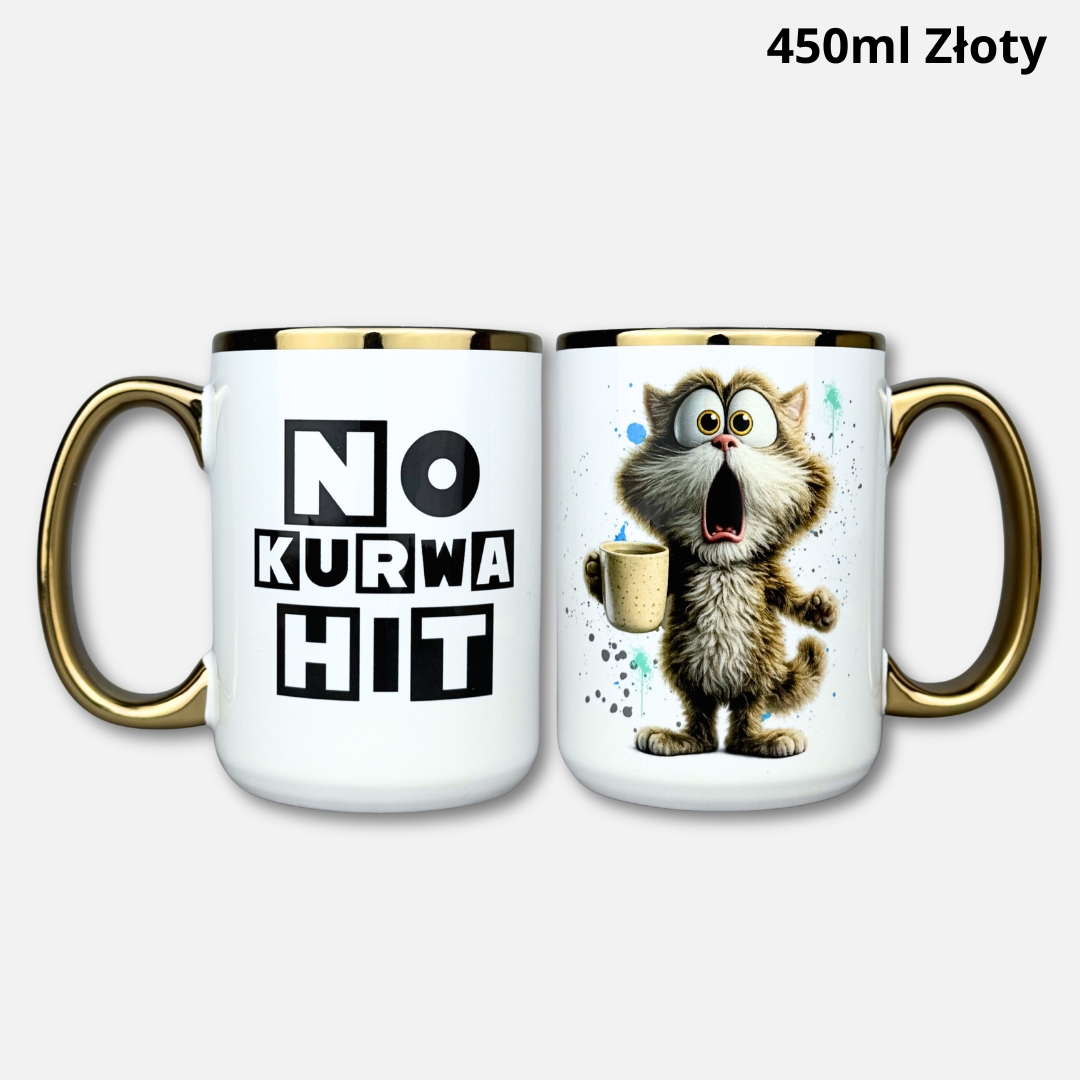 Kubek no kuwa hit nowość Kubek no kuwa hit nowość 450ml złoty