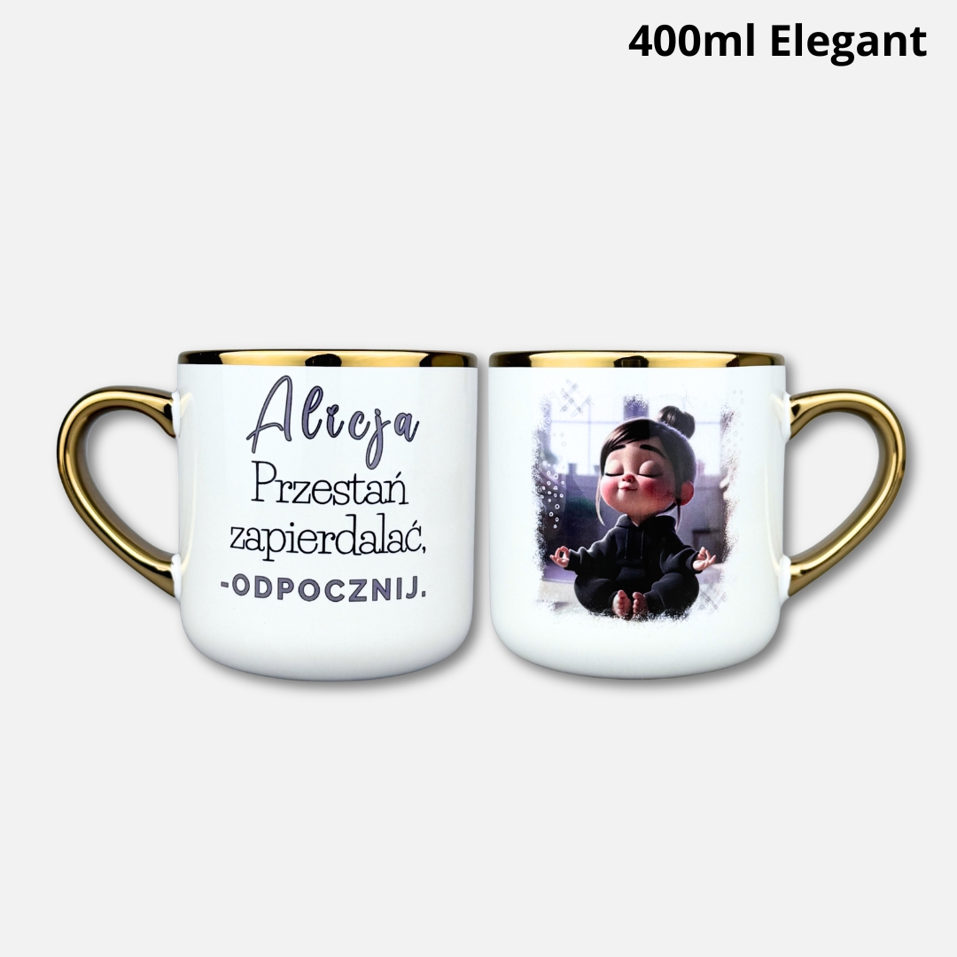 Kubek Alicja - Przestań zapiedalać, odpocznij 400ml elegant