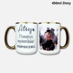 Kubek Alicja - Przestań zapiedalać, odpocznij 450ml złoty imieniny Alicji
