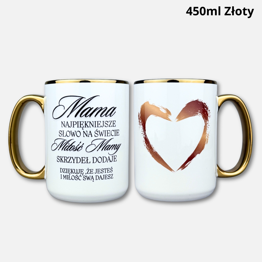 Kubek Mama najpiękniejsze słowo na świecie (2026) Kubek Mama najpiękniejsze słowo na świecie (2026) 450ml złoty