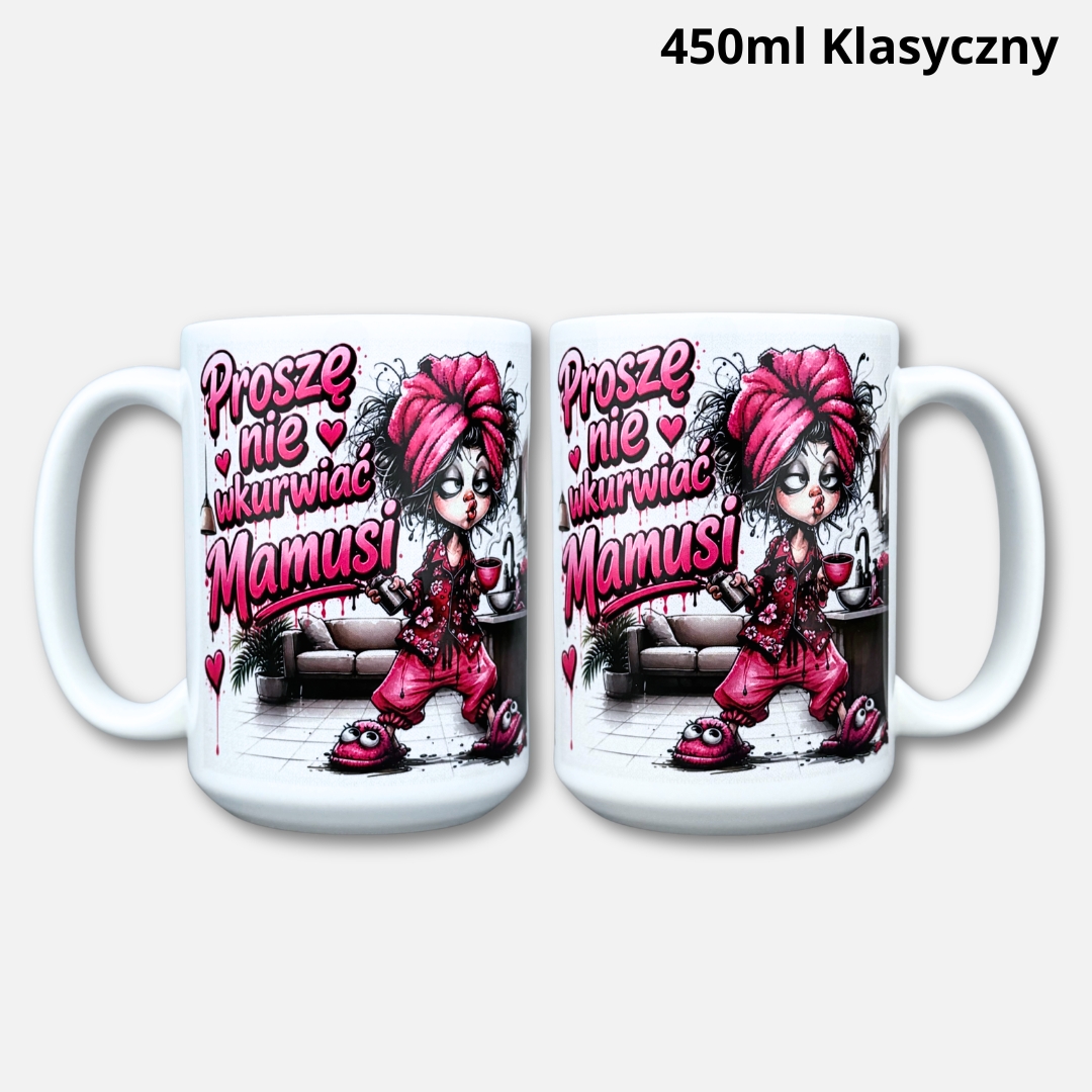 Kubek Proszę nie wkuwiać mamusi 450ml klasyczny