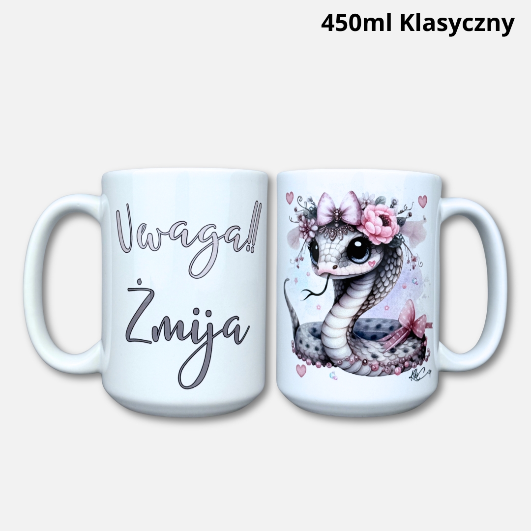 Kubek Uwaga żmija złoty nowość 2026 450ml klasyczny