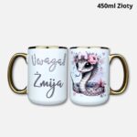 Kubek Uwaga żmija złoty nowość 2026 450ml złoty