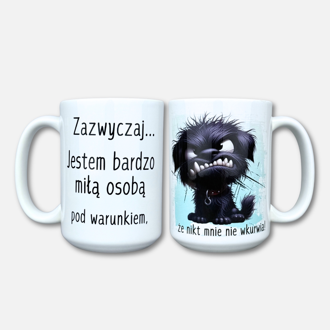Kubek Zazwyczaj... Jestem bardzo miłą osobą 450ml klasyczny biały