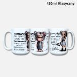 Kubek chat gpt x alibi (Mała Blondi) 450ml klasyczny
