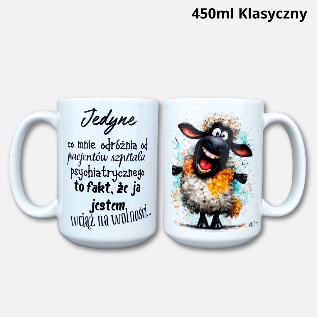 Kubek jedyne co mnie odróżnia... 450ml klasyczny