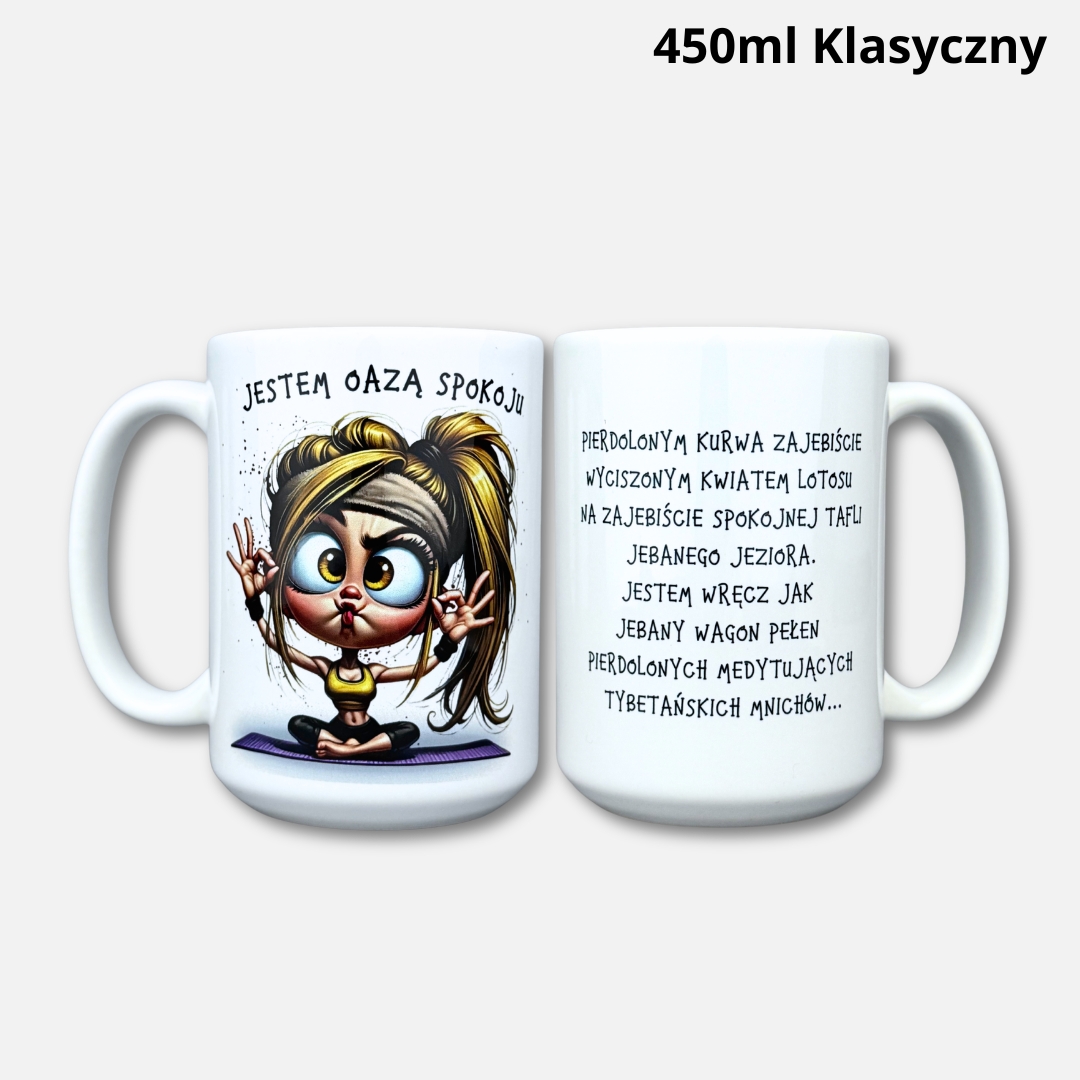 Kubek jestem oazą spokoju (dla niej) 2026 450ml klasyczny