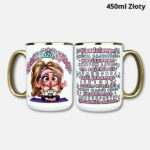 Kubek jestem oazą spokoju (nowość) 450ml złoty