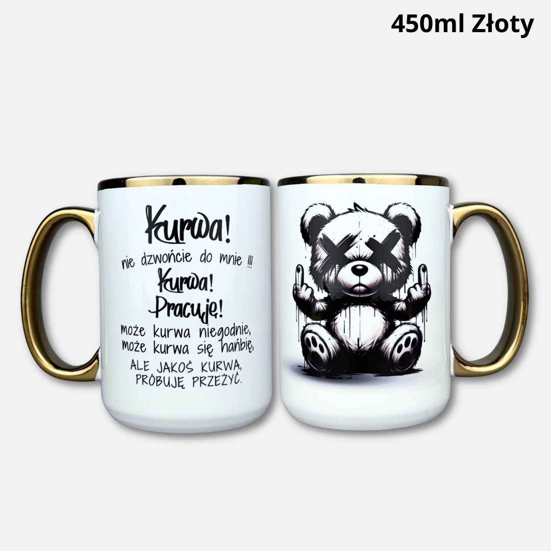 Kubek kuwa, nie dzwońcie do mnie! 450ml złoty