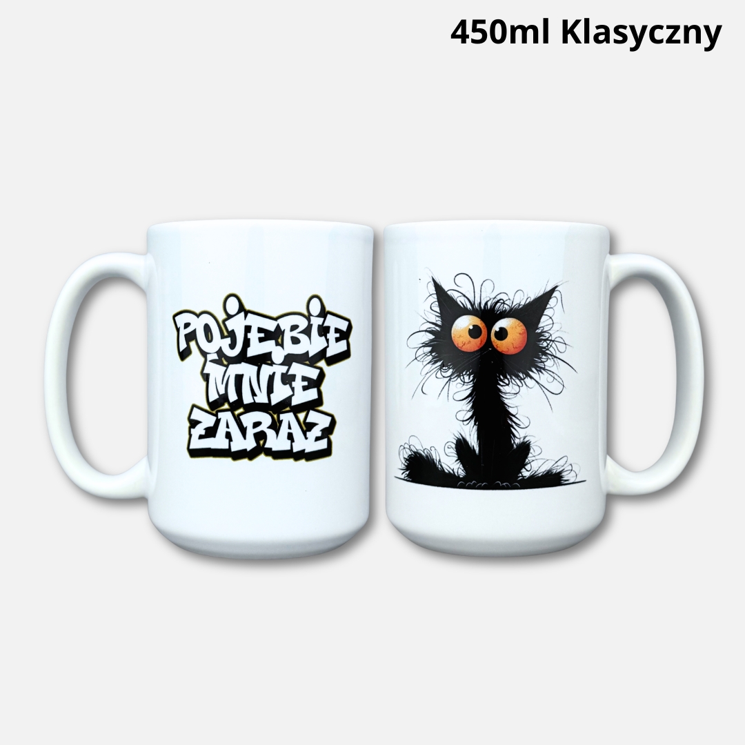 Kubek pojeie mnie zaraz (z kotem) 2026 450ml klasyczny