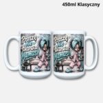 Kubek proszę nie wkuwiać mamusi (boho) 450ml klasyczny biały