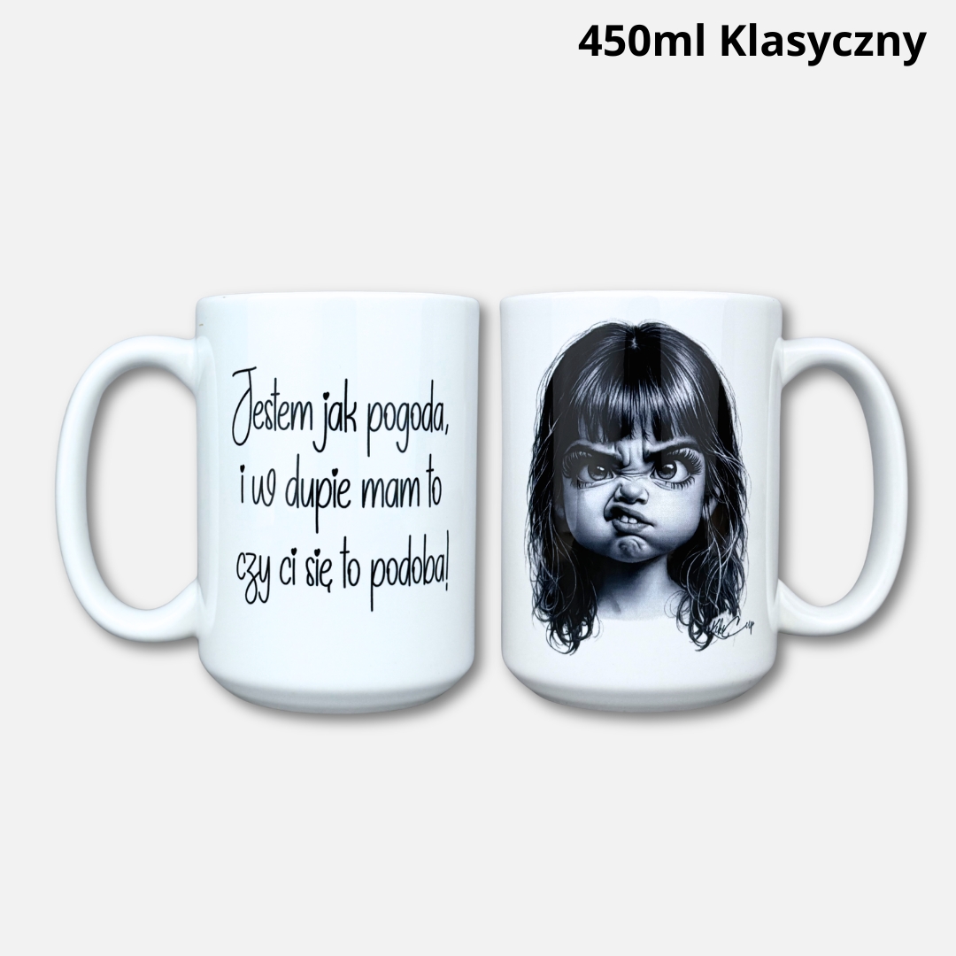 Kubek jestem jak pogoda 450ml klasyczny