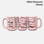 Skibidi kubek 450ml klasyczny różowy