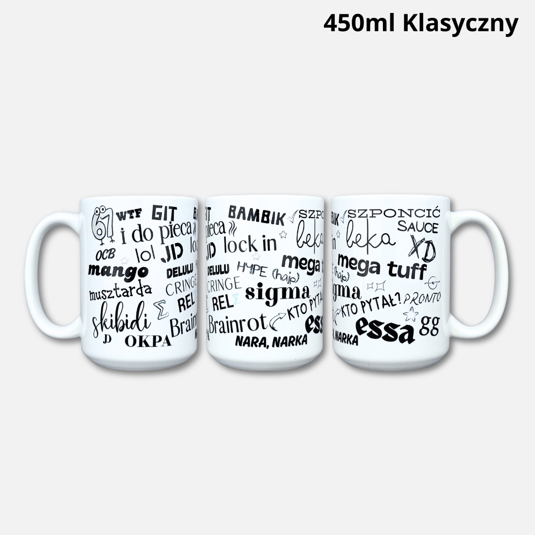 Skibidi kubek 450ml klasyczny
