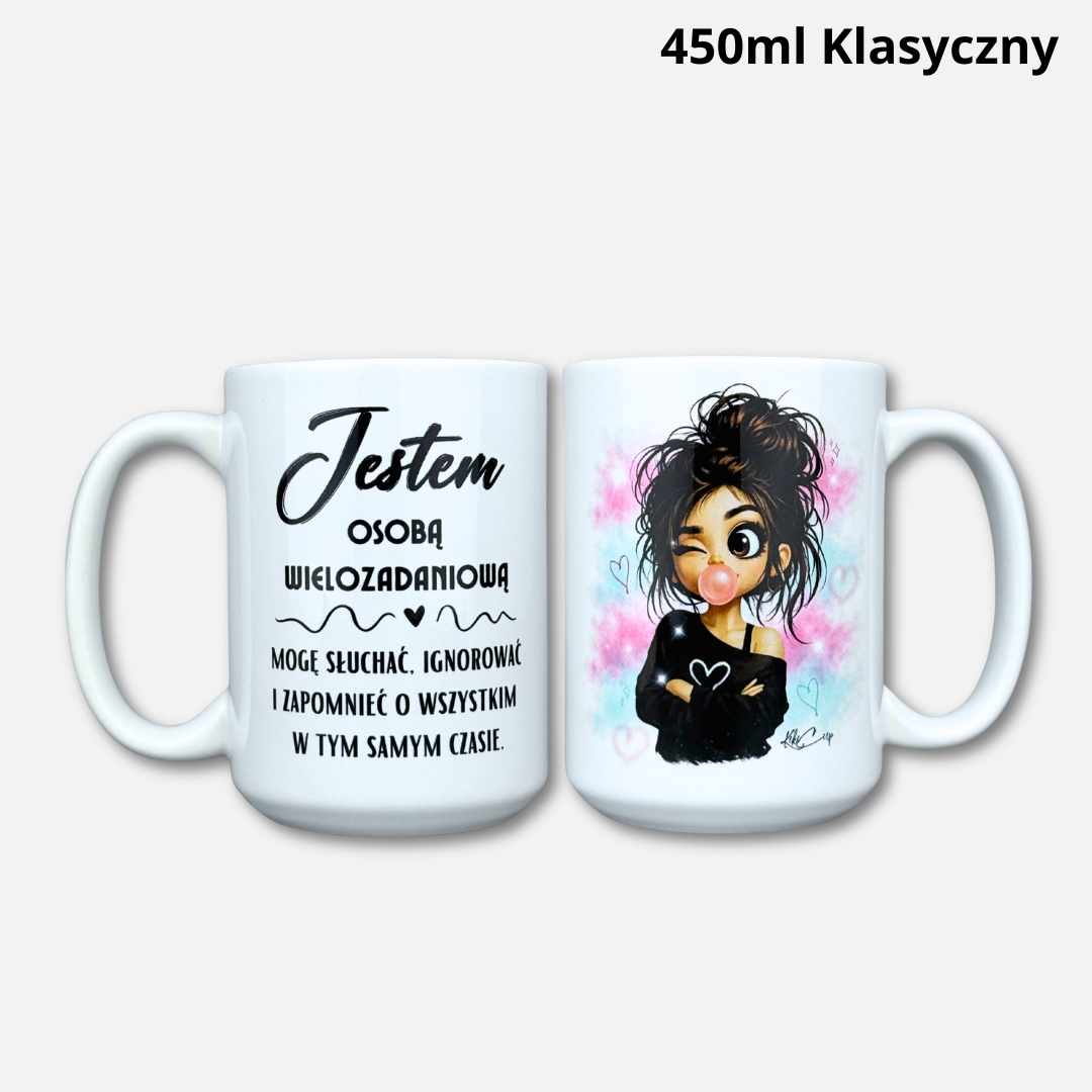Kubek Jestem osobą wielozadaniową 450ml klasyczny