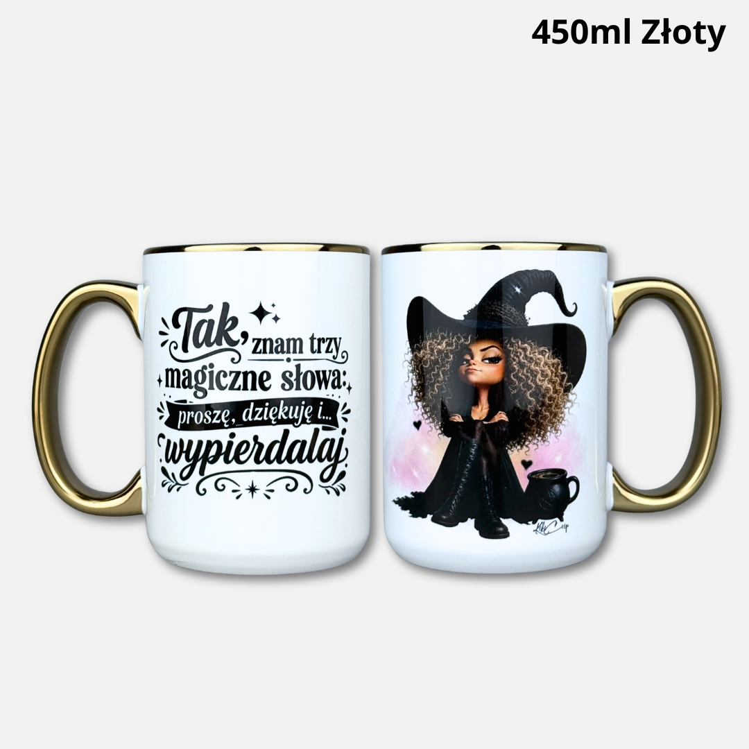 Kubek Trzy magiczne słowa Kubek Trzy magiczne słowa 450ml złoty