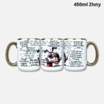 Kubek biurowy 450ml złoty