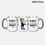 Kubek kochanej diablicy 450ml złoty