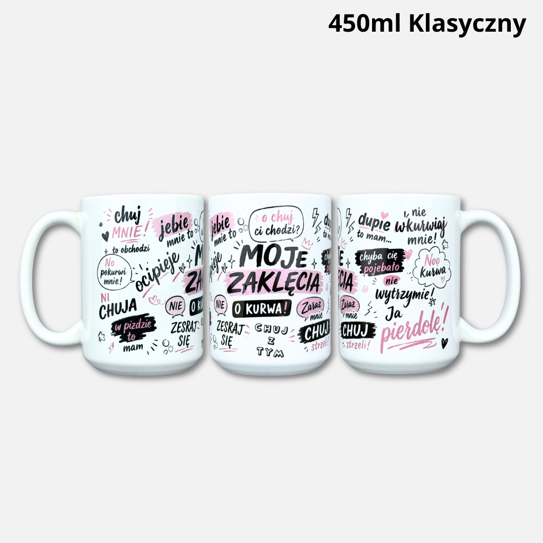 Kubek różowe zaklęcia Kubek różowe zaklęcia 450ml klasyczny