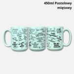 Chamski kubek 450ml pastelowy miętowy