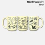 Chamski kubek 450ml pastelowy żółty
