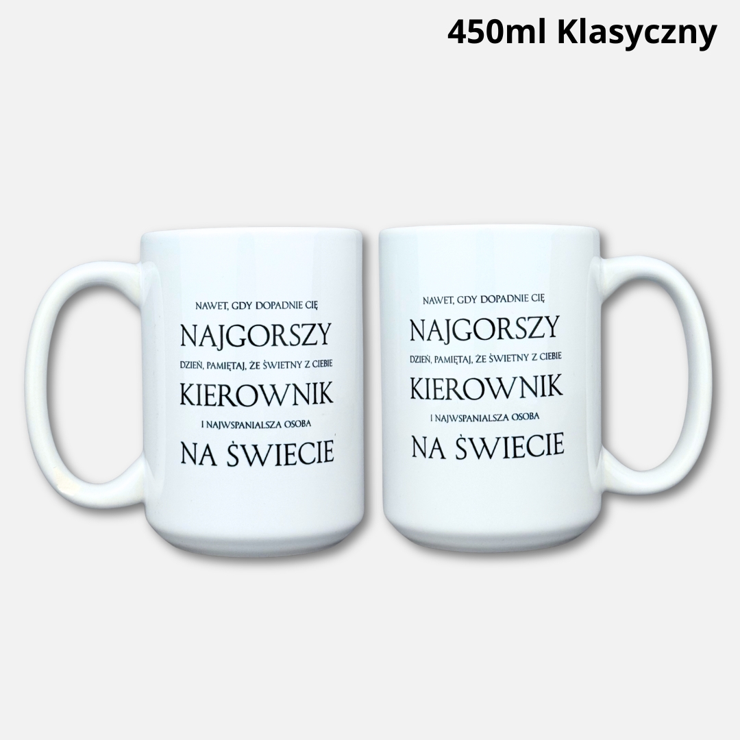 Kubek najgorszy kierownik na świecie Kubek najgorszy kierownik na świecie 450ml klasyczny