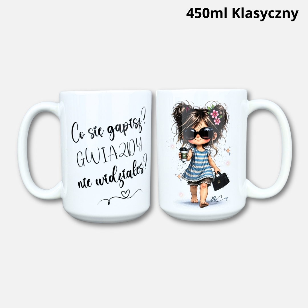 Kubek co się gapisz gwiazdy nie widziałeś (Mała Złośnica) złoty Kubek co się gapisz gwiazdy nie widziałeś (Mała Złośnica) 450ml klasyczny