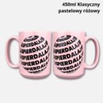 Kubek spierdalaj (kulo-szlaczki) 450ml pastelowy różowy