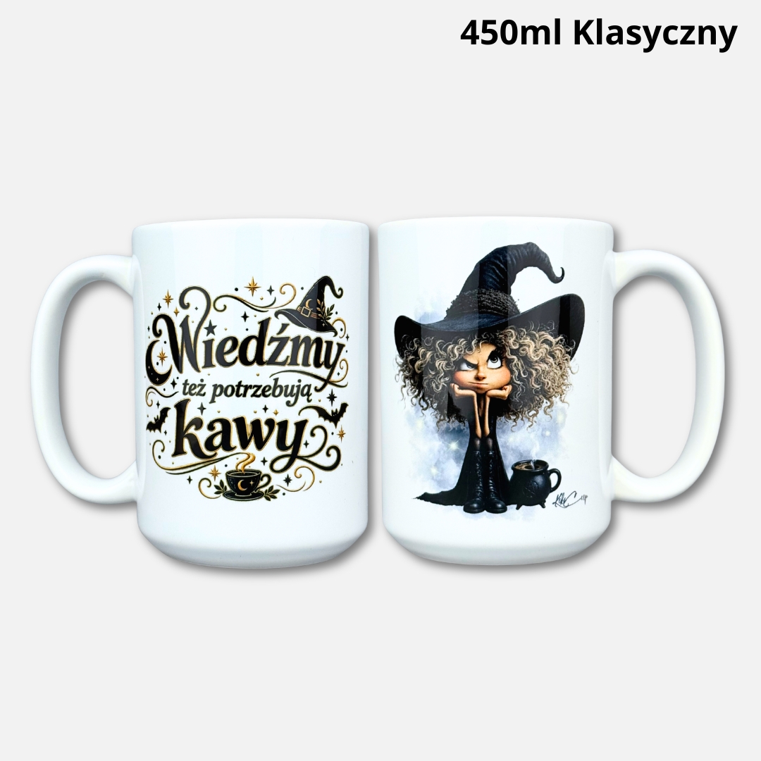 Kubek wiedźmy też potrzebują kawy (nowość) 450ml klasyczny