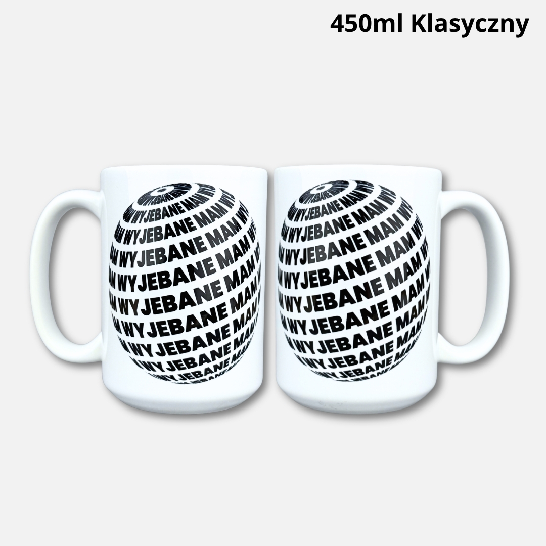 Kubek wyjebane mam (kulo-szlaczki) złote ucho Kubek wyjebane mam (kulo-szlaczki) 450ml klasyczny